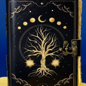 Tree of Life Vintage Leather Journal - Vintage Deckle Edge