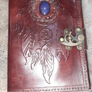 Book of Spells Leather Bound Journal Deckle Edge Paper Grimoire Printed Diary Third Eye Notebook Spiral Gothic Notebook Antique Vintage Book for Men and Women (The Third Eye) (Copy)