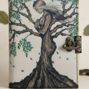 Blank Spell Book Of Shadows Journal With Lock Clasp Prop Vintage Handmade Leather Diary Embossed Prayer Pagan Antique Witchcraft Wiccan Notebook Daily (7x5 Inch)