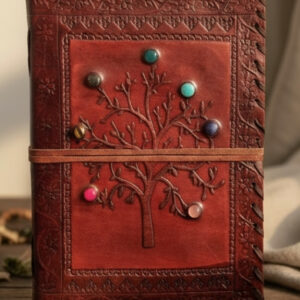 Brown Leather Journal Tree Of Life with 200 Pages