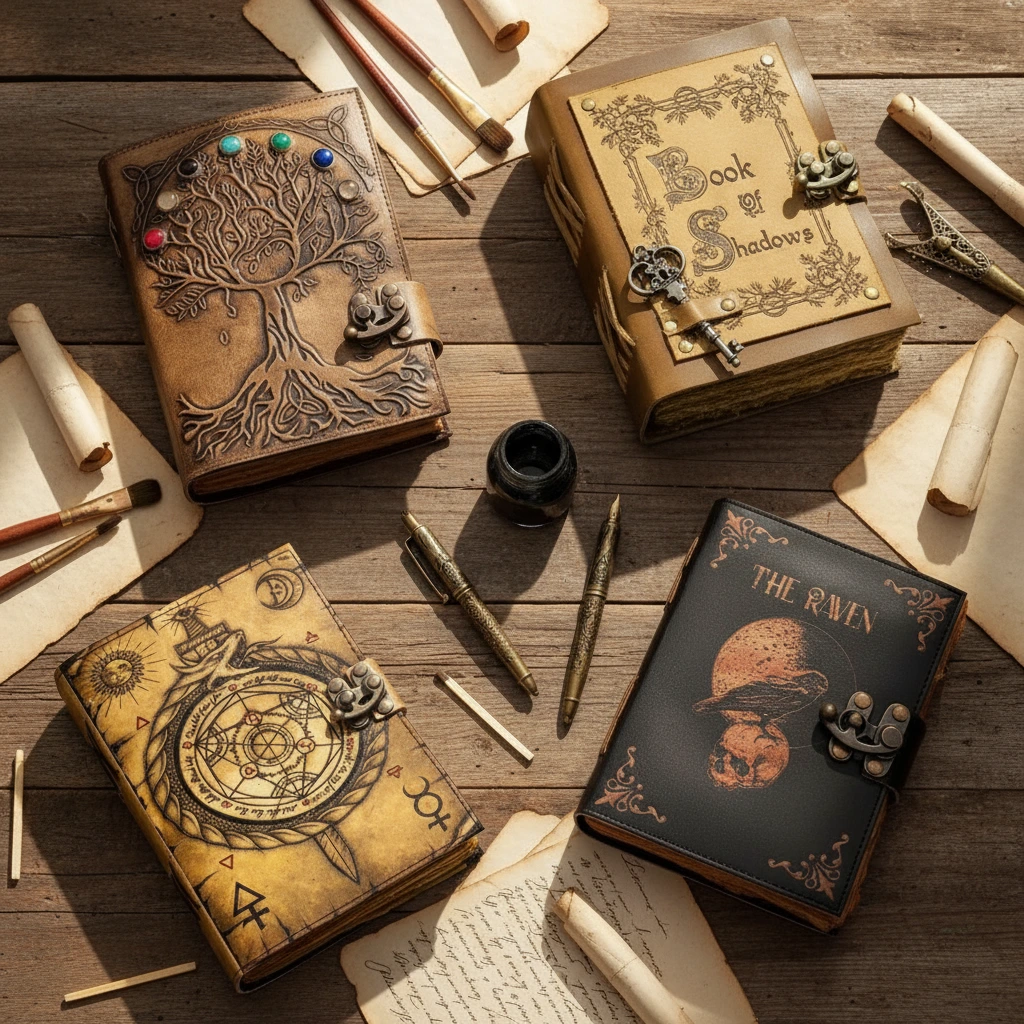 multiple-leather-journals-vintage-picture