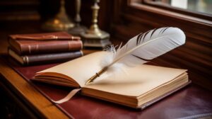 Feather Pens and Leather Journals