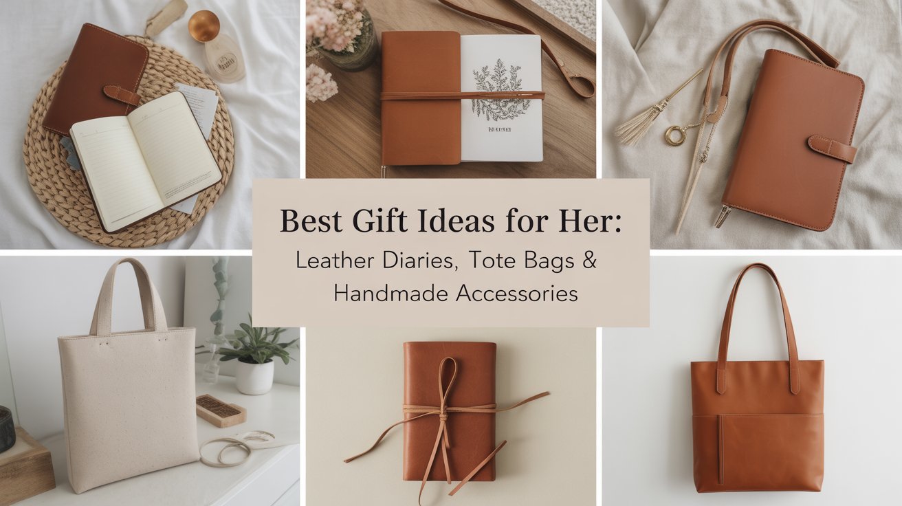 Best Gift Ideas for Her: Leather Diaries, Tote Bags & Handmade Accessories