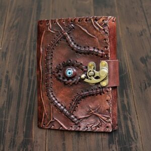 Leather Book of Shadows: Hocus Pocus Spell Grimoire - Deckle Edge Paper